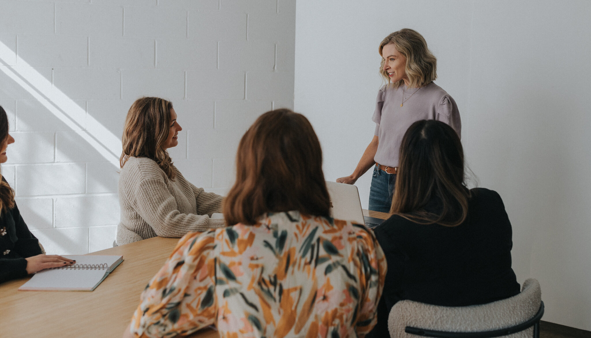 Amanda leading a team training